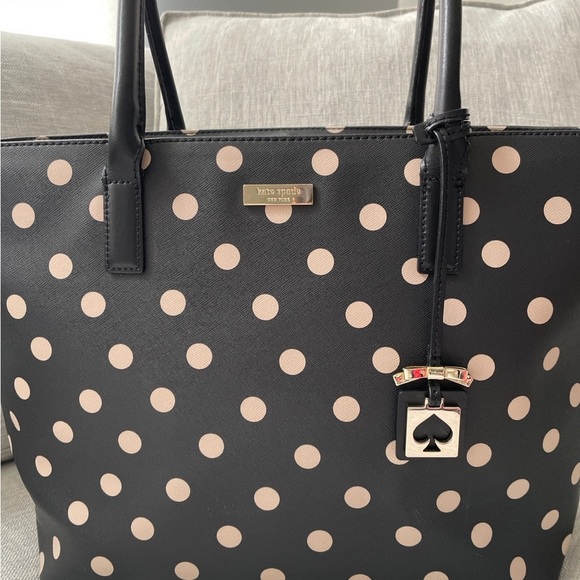 Kate Spade ♠️ Large Leather Dot Tote - Picture 6 of 12